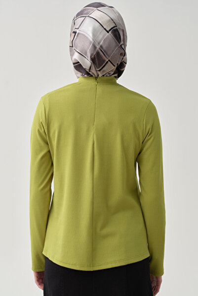 Tuğba Balıkçı Yaka Örme Bluz - Asit