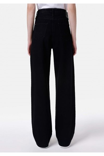 Colin's 970 Berry Regular Fit High Waist Wide Leg Black Women's Pants