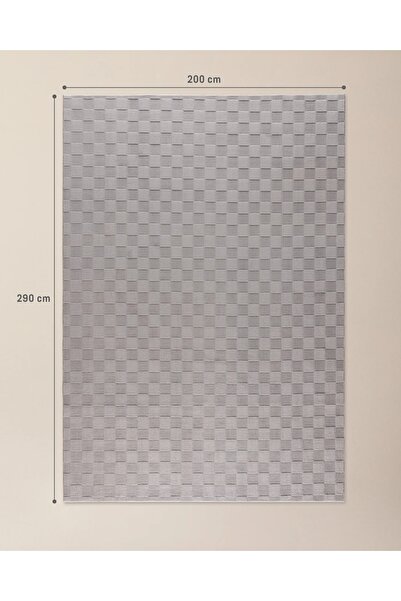 Madame Coco Soie Rölyef Halı - Gri - 200x290 cm