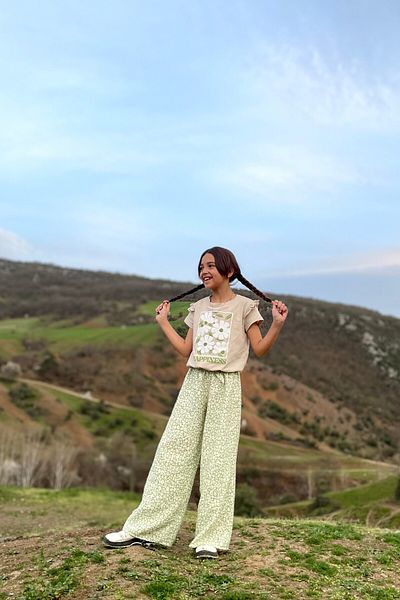 Kocaman Bebe Happiness Printed Floral Girl's Suit