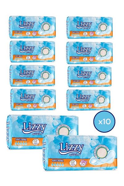 Lizzy Lizzy Anatomical Sanitary Pad 10 Pack (Pack 10 Pieces)