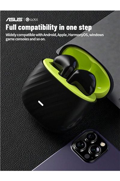 ASUS AS-172 Wireless Earphones,In-Ear Headphones,Noise Cancelling&Microphone Compatible with IOS&Android