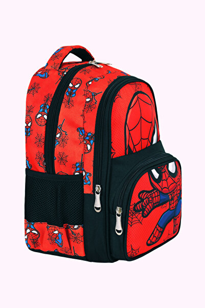 Roxy Digital Spider Man Printed Set of 3 Primary School Bag, Thermal Lunchbox and Pencil Case Set