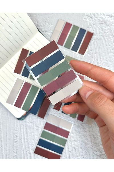 ZeCo Collection Retro 5 Color Index Sticker / Index / Post-it / Sticky Note / adhesive Note