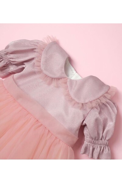 Pinkitokids LORA Bebe Yaka Kız Çocuk Elbise