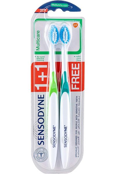 Sensodyne MULTICARE TOOTHBRUSH MEDIUM 1+1