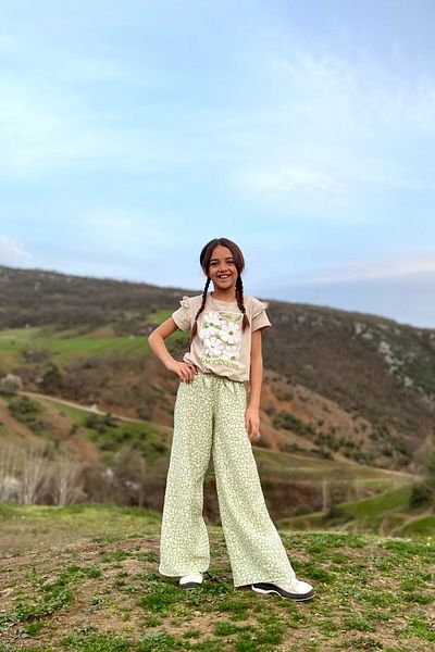 Kocaman Bebe Happiness Printed Floral Girl's Suit