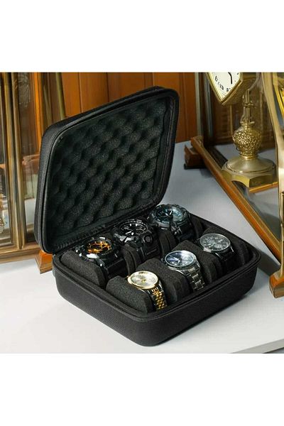 zyc Luxury Durable 6 Digit Portable Watch Box - Case