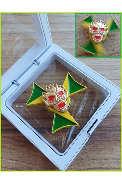 OYUNCAKSAHİLİ Stres Çarkı Metal Brazil Kurukafa Model Stabil Dönüş Green Demi...