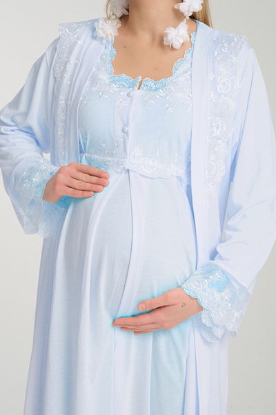 Effortt Venera Baby Effortt Dantela Detaliată Set de lenjerie de dormit elegantă Set de 2 seturi de maternitate