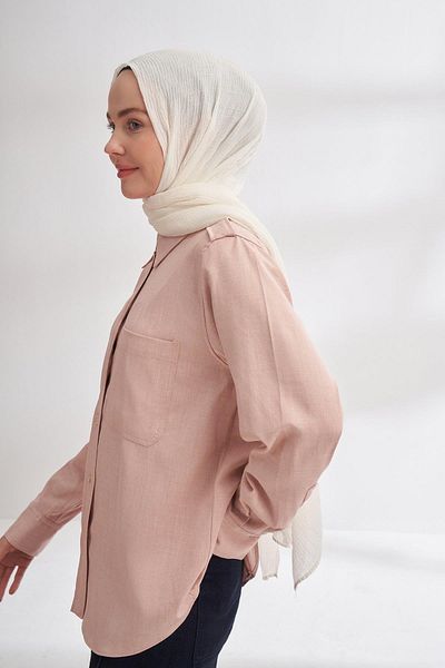 ARMANDA 3350-Ecru Muslin Checker Pattern Shawl
