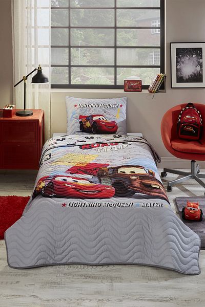 Özdilek Özdilek Cars on the Road Single Disney Licensed Children's Bedspread 160X230 cm