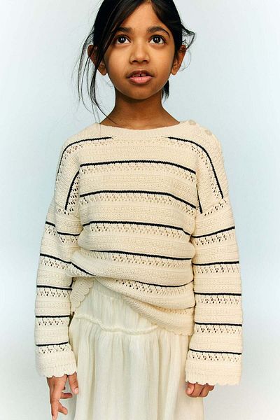 H&M Pointelle-knit cotton jumper