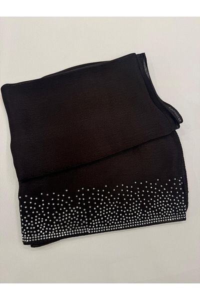 KROREN Σάλι Jan Jan με γυαλιστερές πέτρες 7301-bitter Brown
