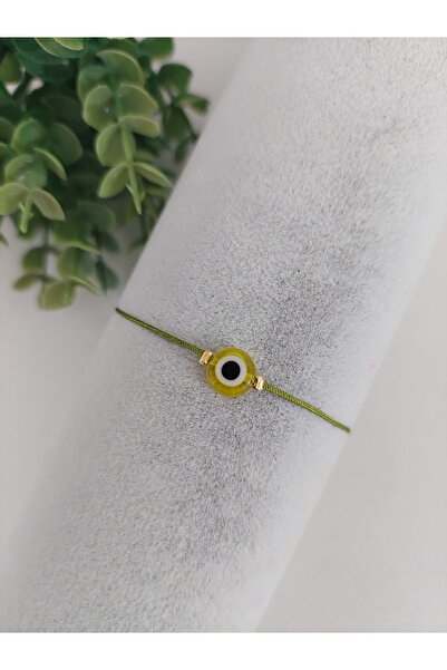 LUCKY ACCESSORIES Green Rope Green Glass Evil Eye Beaded Lucky Bracelet One P...