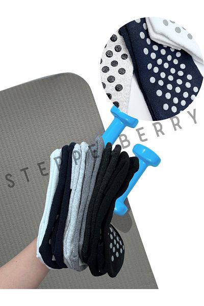 STEPPE BERRY 6 Pack Men's Pilates Yoga Socks