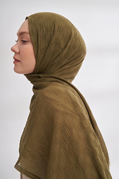 ARMANDA Σάλι με σχέδιο μουσελίνας 3350-Χακί