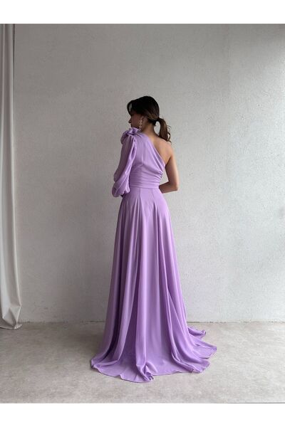 Mooi Butik Rochie maxi MALTHA liliac 8967