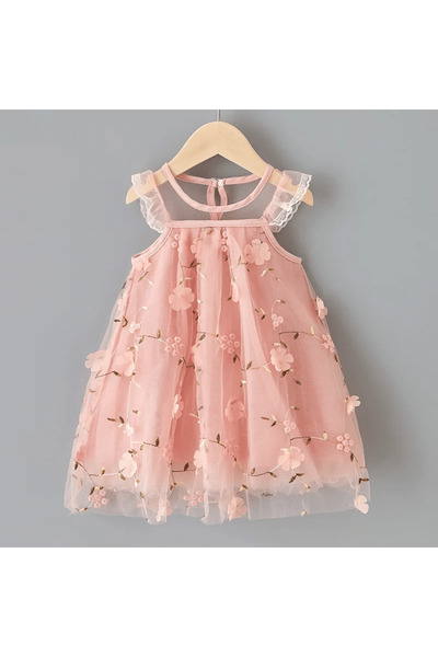 nannie Rochita Roz Fetite Cu Floricele Raisa - 2-3 ani