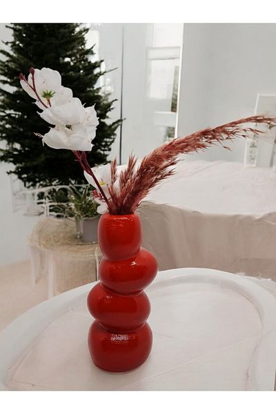 gucco design gd Red Curved Vase