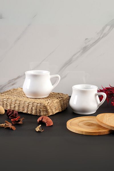 DAY HOME Set of 2 Bamboo Plate Coffee Cups