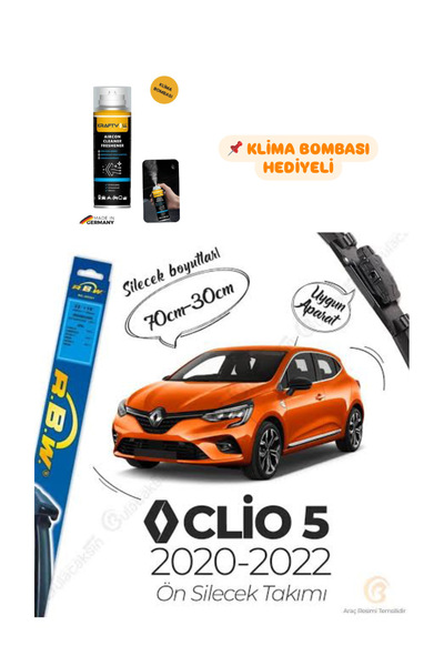 Rbw RENAULT CLİO 5 ÖN SİLECEK TAKIMI (KLİMA BOMBASI HEDİYELİ)