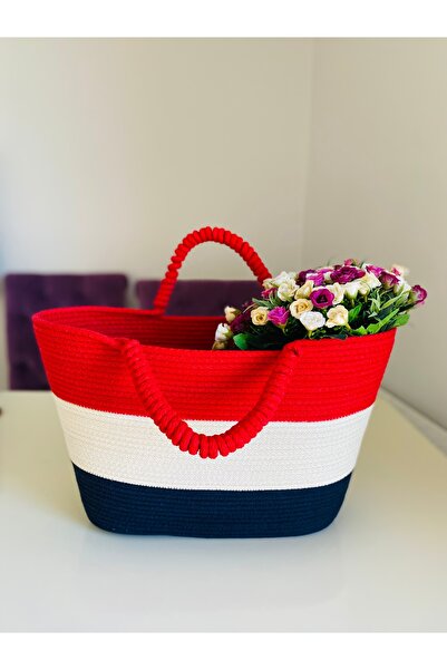 ELÇİÇEK HOME Ψάθινη ΤΣΑΝΤΑ, Τσάντα παραλίας, Τσάντα ώμου