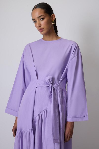 Touché Privé 100% Cotton Belt Detailed Poplin Dress