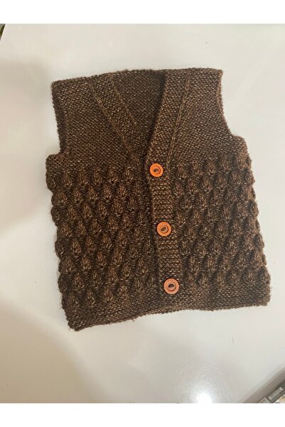 TrendYünEvi El Örgüsü Bebek Yeleği (1 Yaş)
