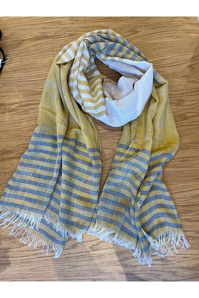 novon Vintage Cozy Linen Design Premium Linen Shawl 190 X 90 cm