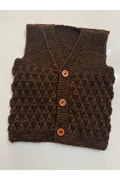 TrendYünEvi El Örgüsü Bebek Yeleği (1 Yaş)