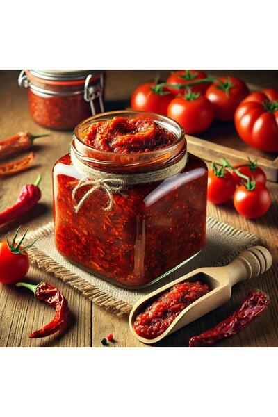 Karşı Köyden Domates Biber Karışık Salça - Güneşte Kurutma 650g