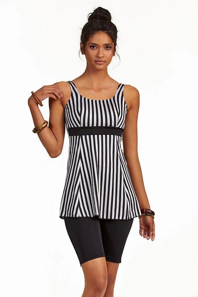Argento Eterella 0551-9130 Tankini cu jambiere semi-închise în dungi pentru femei
