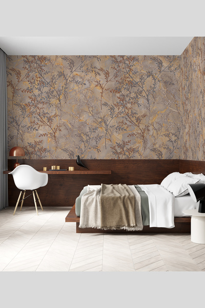 dreamwall Vintage Desenli Dayanıklı Silinebilir Sağlıklı Tekstil Duvar Kağıdı