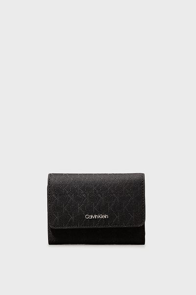 Calvin Klein Monogram Logo Printed Zipper Wallet