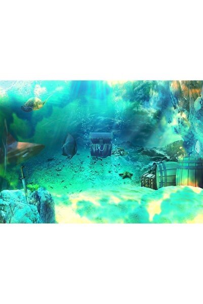 dreamwall Denizaltı Balık Ve Hazine Desenli Isı Ve Ses Yalıtımlı Sağlıklı Tekstil Duvar Kağıdı