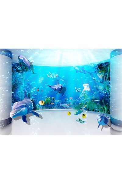 dreamwall Denizaltı Balıklar Desenli Isı Ve Ses Yalıtımlı Sağlıklı Tekstil Duvar Kağıdı