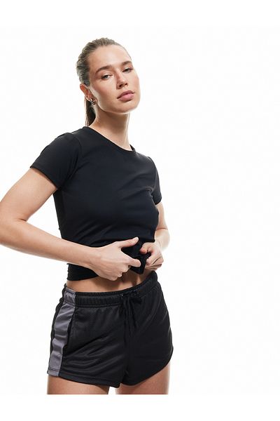 Koton Crew Neck Slim Fit Short Sleeve Interlock Sports T-Shirt