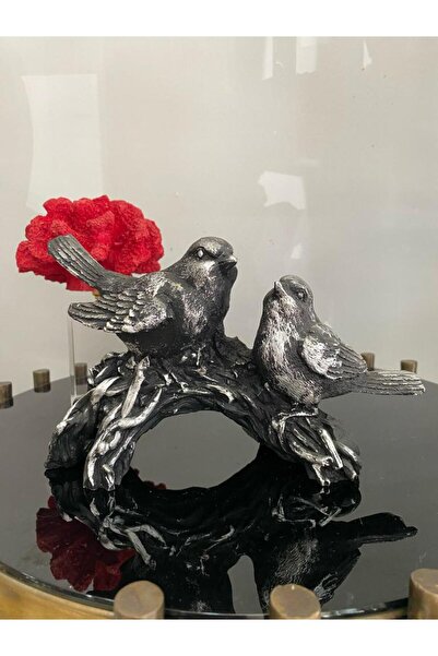 Mirsa Global kuş biblo 2 li dal üzerinde kuş biblo