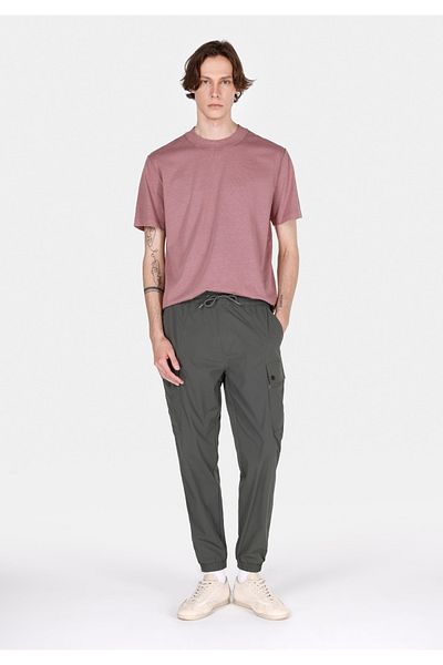 Colin's Slim Fit Mid Waist Elastic Leg Men's Green Trousers