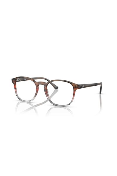 Ray-Ban Ray Ban Vista Unisex Phantos Eyeglasses- Rb 5417 - Lense Size:52mm - Striped Brown Gradient Red