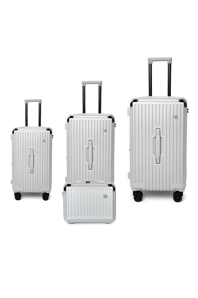 D Dive Fiber Luggage Bags 4 Pieces (SILVER WHITE)