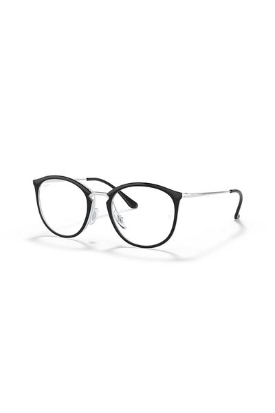 Ray-Ban Ray Ban Vista Woman Phantos Eyeglasses- Rb 7140 - Lense Size:49mm - Black On Transparent