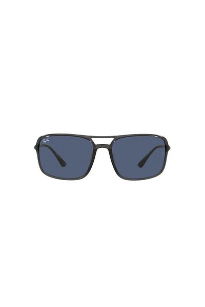 Ray-Ban Ray Ban Unisex Rectangle Sunglasses- Rb 4375 - Lense Size:60mm - Transparent Grey