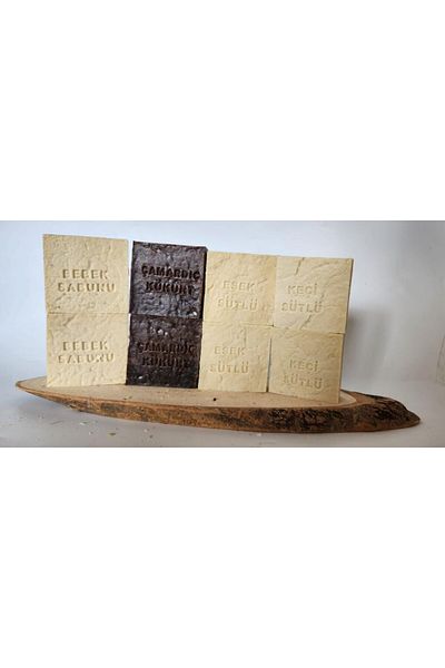 shop Natural Production Soap Mixed (Pine Juniper Sulfur-Baby-Donkey Milk-Goat Milk) Set of 8
