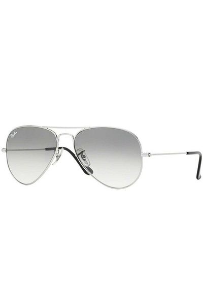 Ray-Ban Ray Ban Unisex Pilot Aviator Large Metal Sunglasses- Rb 3025 - Lense Size:62mm - Silver