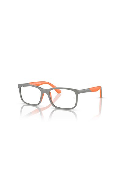 Ray-Ban Ray Ban Jr. Vista Unisex Rectangular Eyeglasses- Rb 1621 - Lense Size:47mm - Gray On Rubber Orange