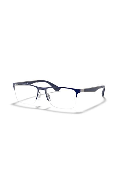 Ray-Ban Ray Ban Vista Unisex Rectangular Eyeglasses- Rb 6335 - Lense Size:54mm - Blue On Gunmetal