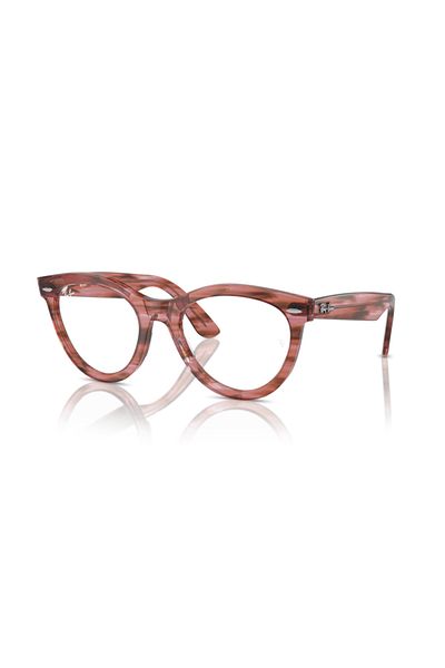 Ray-Ban Ray Ban Vista Unisex Oval Eyeglasses- Rb 2241v - Lense Size:51mm - Striped Transparent Pink