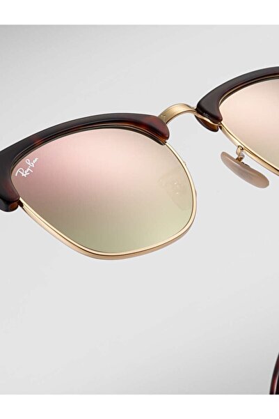 Ray-Ban Ray Ban Unisex Square Clubmaster Sunglasses- Rb 3016 - Lense Size:49mm - Red Havana